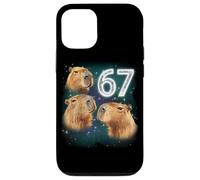 Funny Boys Girls 67 Meme Capybara Howling at The Moon 6 7 Coque pour iPhone 12/12 Pro