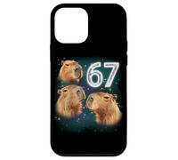 Funny Boys Girls 67 Meme Capybara Howling at The Moon 6 7 Coque pour iPhone 12 Mini