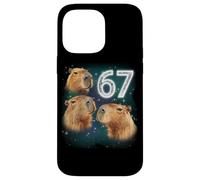 Funny Boys Girls 67 Meme Capybara Howling at The Moon 6 7 Coque pour iPhone 14 Pro Max