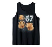 Funny Boys Girls 67 Meme Capybara Howling at The Moon 6 7 Débardeur