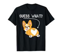 Funny Boys Guess What Butt Pembroke Welsh Corgi Dog Lover T-Shirt