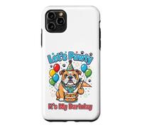 Funny British Bulldog Anniversaire Pet Party Célébration Coque pour iPhone 11 Pro Max