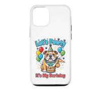 Funny British Bulldog Anniversaire Pet Party Célébration Coque pour iPhone 12/12 Pro
