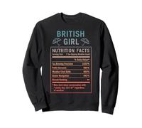 Funny British Girl Fière Femme avec des Racines Britanniques Sweatshirt