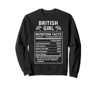 Funny British Girl Fière Femme avec des Racines Britanniques Sweatshirt