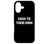 Funny British Phrase Each to Their Own Coque pour iPhone 17