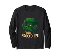 Funny Broccoli Pun Brocco-Lee Kung Fu Karaté Manche Longue