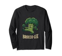 Funny Broccoli Pun Brocco-Lee Kung Fu Karaté Manche Longue