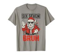 Funny Bruh 67 Six Seven 6 7 Meme Christmas Boys Kids Santa T-Shirt