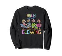 Funny Bruh We are Glowing Goose Bonjour Les Vacances d'été Sweatshirt