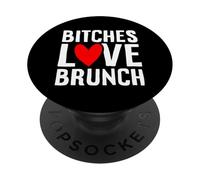 Funny Brunch Meme Apparel Bitches Love Brunch PopSockets PopGrip Adhésif