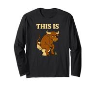 Funny Bull Pun - Humour de toilette humoristique « This Is Bullshit » Manche Longue