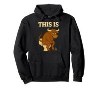 Funny Bull Pun - Humour de toilette humoristique « This Is Bullshit » Sweat à Capuche