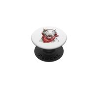 Funny Bull Terrier avec Casque d'écoute PopSockets PopGrip Adhésif