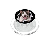 Funny Bull Terrier Jetez Un œil Mignon Amoureux des Chiens Maman Papa PopSockets PopGrip pour MagSafe
