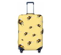 Funny Bumblebees Housses de protection élastiques pour bagages de voyage Jaune 45,7 à 81,3 cm, noir, X-Large