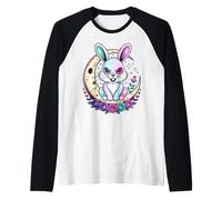 Funny Bunny Moon Roses Stars Manche Raglan