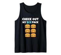Funny Burger Lover Check Out My Six Pack Cheeseburger Débardeur