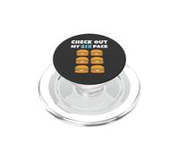 Funny Burger Lover Check Out My Six Pack Cheeseburger PopSockets PopGrip pour MagSafe