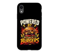 Funny Burger Saying Humor Joke Gag Powered by Coque pour iPhone XR