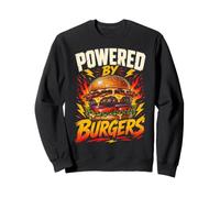 Funny Burger Saying Humor Joke Gag Powered by Sweatshirt