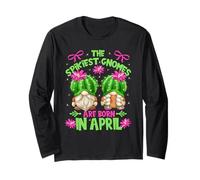 Funny Cactus for Women Who Born in April Birthday Gnomes Manche Longue
