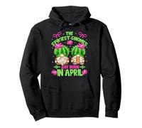 Funny Cactus for Women Who Born in April Birthday Gnomes Sweat à Capuche