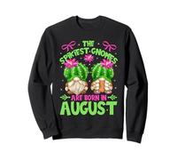 Funny Cactus for Women Who Born in August Birthday Gnomes Sweatshirt