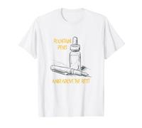 Funny Calligraphy Pun A Plume Above The Rest T-Shirt Graphique avec Valeur, Homme, Blanc, M