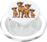 Funny Camel Family Wearing Sunglasses Arabian Animal Desert PopSockets PopGrip pour MagSafe