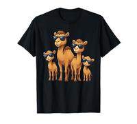 Funny Camel Family Wearing Sunglasses Arabian Animal Desert T-Shirt