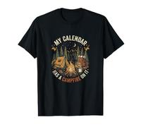 Funny Camping Mon Calendrier a Un feu de Camp en Plein air T-Shirt Graphique avec Valeur