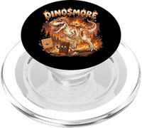 Funny Camping Smores T-Rex Dinosaur Campfire S'mores Joke PopSockets PopGrip pour MagSafe