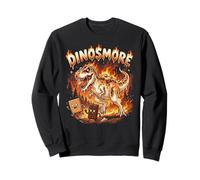 Funny Camping Smores T-Rex Dinosaur Campfire S'mores Joke Sweatshirt