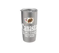Funny Canasta Is My Game Winning Is My Aim Card Player Gobelet isotherme en acier inoxydable double paroi