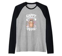 Funny Cappy to Me Sing Capybara Celebration Manche Raglan