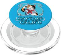 Funny Captain Calico Chat Nautique PopSockets PopGrip pour MagSafe