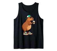 Funny Capybara, Capybara Drinking Coffee Débardeur