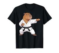 Funny Capybara Doing Karate Samurai Ninja Capybara T-Shirt