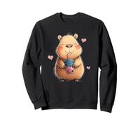 Funny Capybara Drinking Boba - Anime Bubble Tea Gifts Tee Sweatshirt