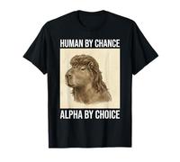 Funny Capybara Mullet Meme Human by Chance Alpha by Choice T-Shirt
