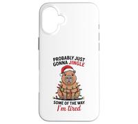 Funny Capybara Probably Just Gonna Jingle Some of The Way Coque pour iPhone 16 Plus