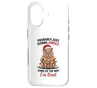 Funny Capybara Probably Just Gonna Jingle Some of The Way Coque pour iPhone 17
