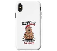 Funny Capybara Probably Just Gonna Jingle Some of The Way Coque pour iPhone X/XS