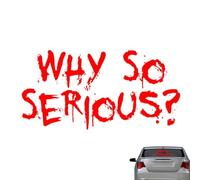 Funny Car Decal - Why So Serious Reflective Vinyl Sticker For Vehicle Styli