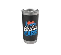 Funny Car Meme J'aime les véhicules électriques J'adore les voitures électriques Gobelet isotherme en acier inoxydable double paroi