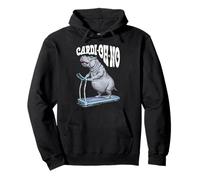 Funny Cardio Gym Hippo Cardi-Oh-No Hippopotame Tapis de course Sweat à Capuche