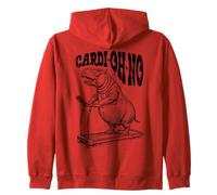 Funny Cardio Gym Hippo Cardi-Oh-No Hippopotame Tapis de course Sweat à Capuche