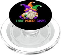 Funny Carnival GNOME with Fool Cap for Girls Love Mardi Gras PopSockets PopGrip pour MagSafe