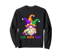 Funny Carnival GNOME with Fool Cap for Girls Love Mardi Gras Sweatshirt